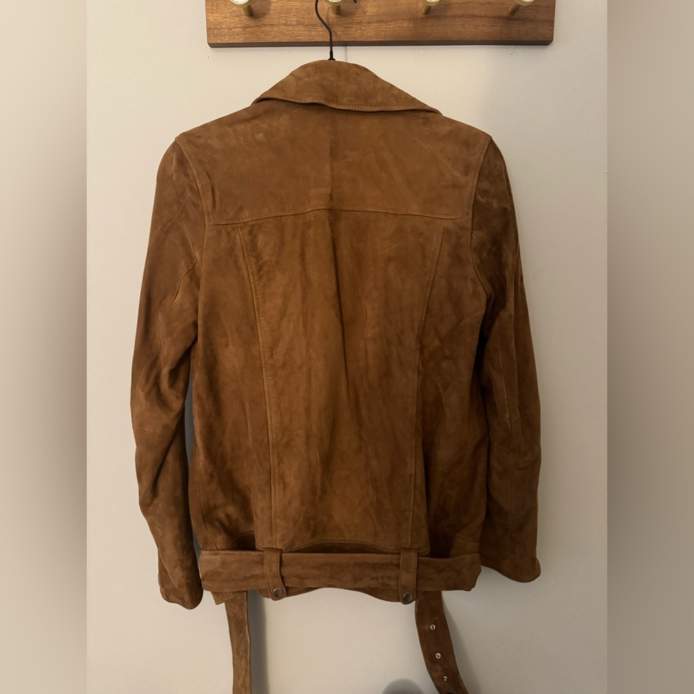 NWOT Abercrombie & Fitch GENUINE Brown Suede Jacket - Picture 5 of 10